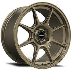18x8.5 Konig 102BZ Lockout Matte Bronze Wheel 5x108 (43mm)