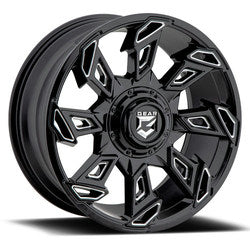 20x12 Gear Off Road 752BM Slayer Black Milled Wheel 6x135 (-44mm)