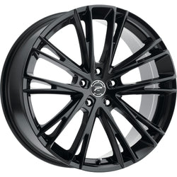 17x8 Platinum 458BK Prophecy Gloss Black with Clear-Coat Wheel 5x4.5 (40mm)