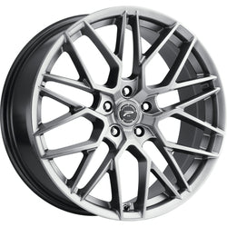 18x8 Platinum 459G Retribution Bright Graphite w/Clear Coat Wheel 5x115 (35mm)