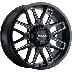 20x9 Ultra 231BM Butcher Gloss Black w/Milled Wheel 6x135 (18mm)