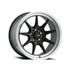 18x9.5 Konig 105MB Countergram Matte Black w/Machined Lip Wheel 5x114.3 (25mm)
