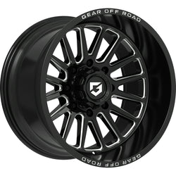 20x9 Gear Off Road 764BM Gloss Black w/Milled Wheel 6x135/6x5.5 (18mm)