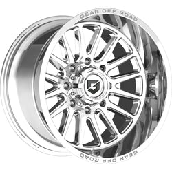 22x10 Gear Off Road 764C Chrome Plated w/ Lip Logo Wheel 6x135/6x5.5 (-19mm)
