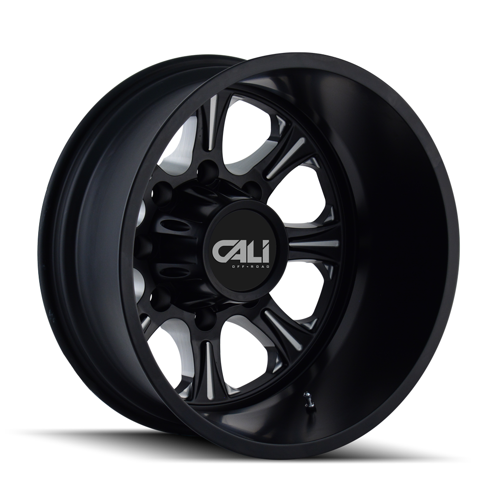 20x8.25 Cali Off-Road Brutal REAR Black/Milled Wheel 8x6.5 (-180mm)