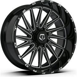 24x14 TIS 547BM Gloss Black Milled Wheel 8x170 (-76mm)