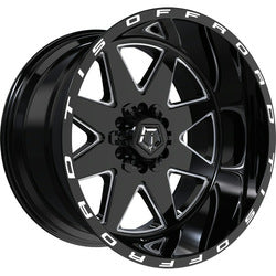 20x10 TIS 551BM Gloss Black Milled Wheel 8x170 (-25mm)