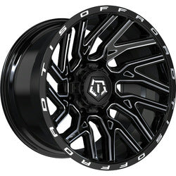 20x10 TIS 554BM Gloss Black Milled Wheel 8x6.5 (-19mm)