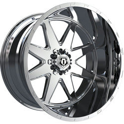 24x14 TIS 551P Polished with Milled Lip Logo Wheel 8x6.5 (-76mm)