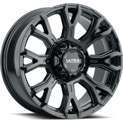 17x9 Ultra 123BK Scorpion Gloss Black with Clear Coat Wheel 8x6.5 (12mm)