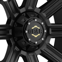 CAP-8L-M14 G/A BLK BOLT-ON CAP W/COGS FOR 8 LUG