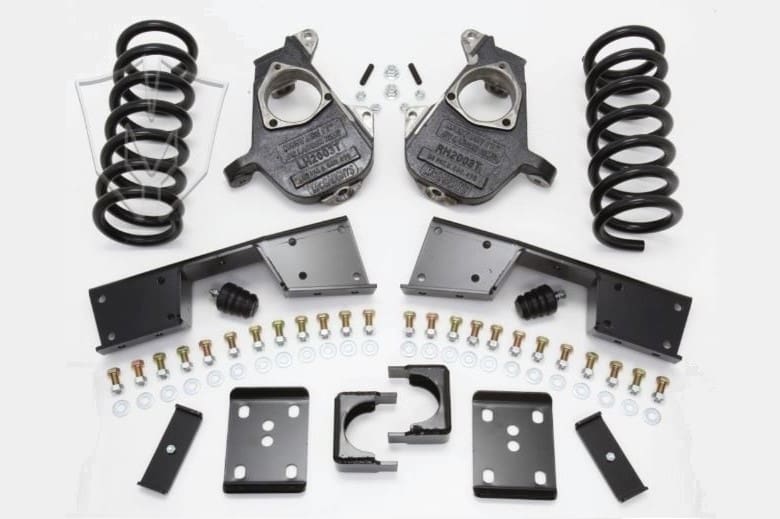 McGaughy's 4/6 Inch Spindle/Flip Kit Lowering Kit 2001-2006 Silverado/Sierra 1500 2WD Extended/Crew Cab with T-Style Spindles