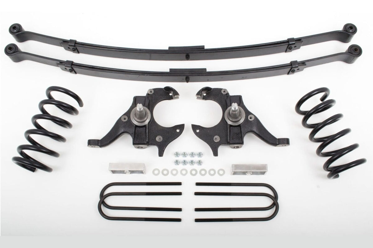 McGaughy's 4/4 Inch Spindle/Leaf Spring Lowering Kit 1982-2003 S10/Sonoma 2WD Extended Cab