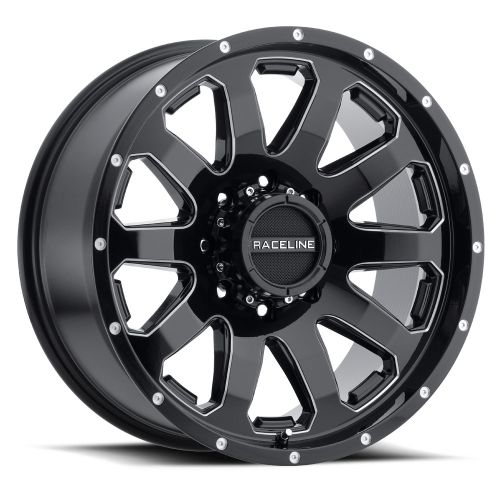 20x9 Raceline 938M Enforcer Gloss Black & Milled Wheel 8x180 (18mm)