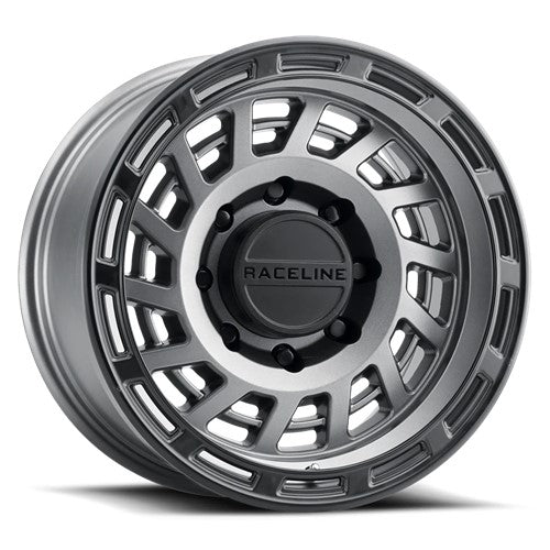 18x9 Raceline 957GB Halo Gunmetal With Black Ring Wheel 8x6.5 (-12mm)