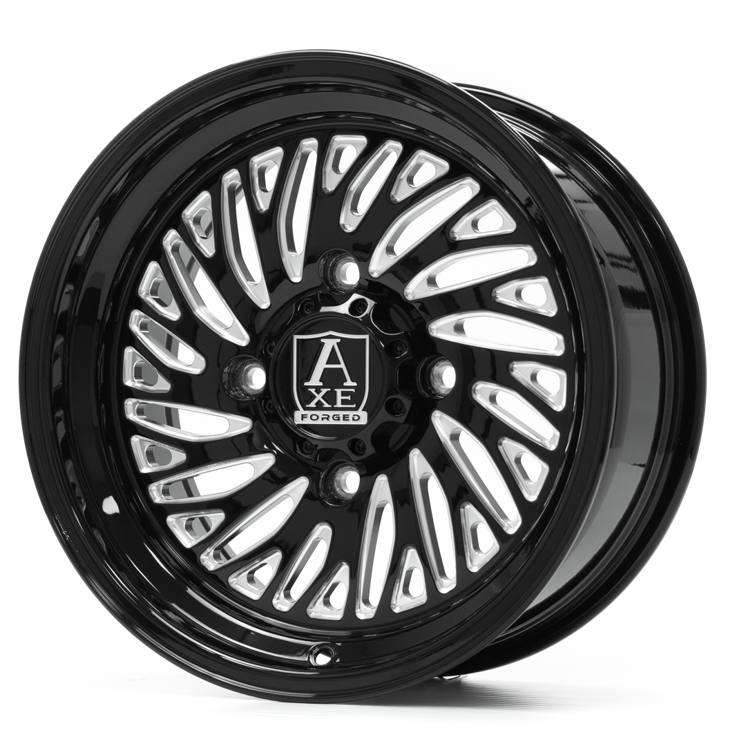 15x7 Axe AF10 Gloss Black Milled FORGED UTV LEFT DIRECTIONAL Wheel 5x4.5 (13mm)