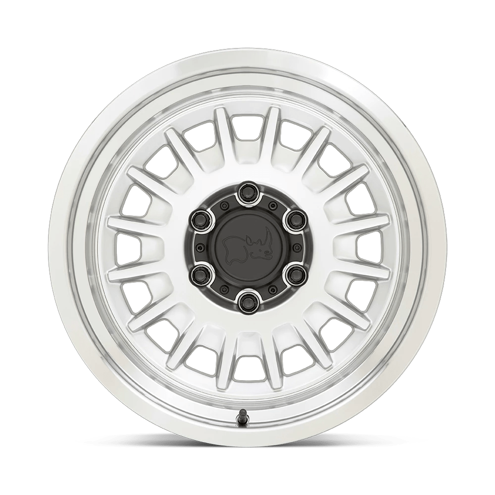 18x9 Black Rhino Aliso Gloss Silver W/ Mirror Cut Face & Lip Wheel 5x150 (12mm)