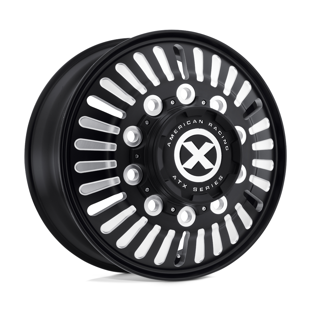 22.5x8.25 ATX AO403 ROULETTE Satin Black Milled - Front Wheel 10x285 (144mm)