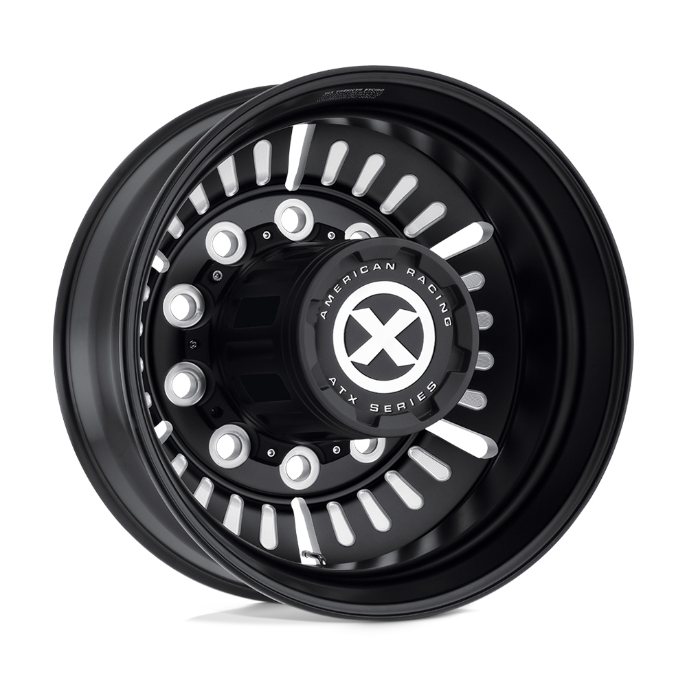 22.5x8.25 ATX AO403 ROULETTE Satin Black Milled - Rear Wheel 10x285 (-168mm)