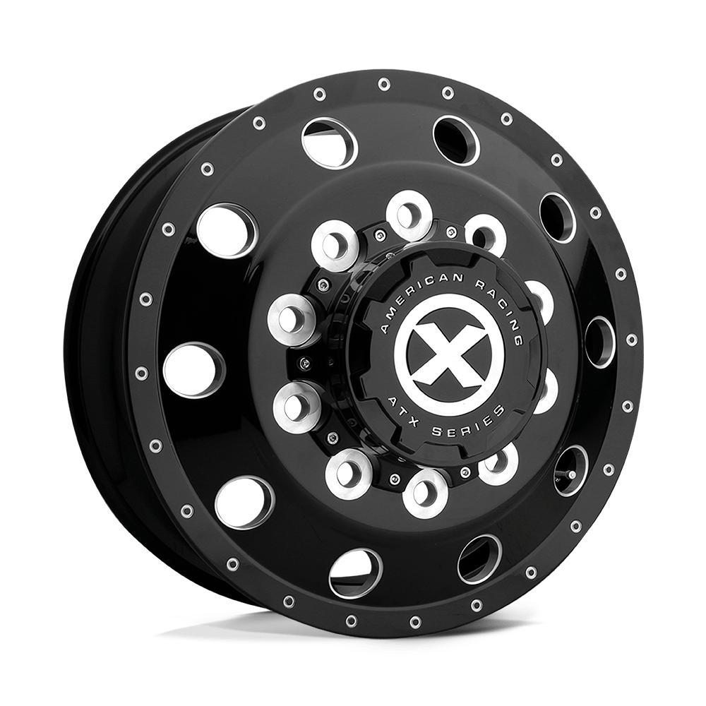 22.5x8.25 ATX AO405 TREX Gloss Black Milled - Front Wheel 10x285 (145mm)