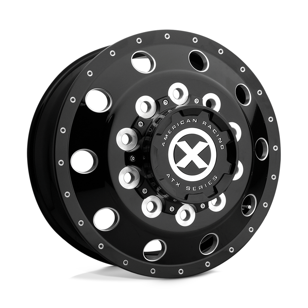 22.5x8.25 ATX AO405 TREX Gloss Black Milled - Front Wheel 10x285 (145mm)