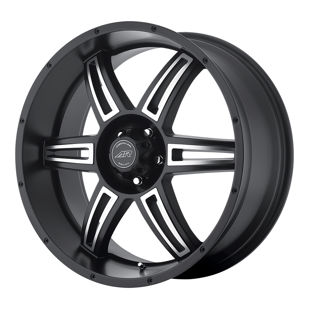 18x8 American Racing AR890 Satin Black Machined Wheel 6x5.5 (35mm)