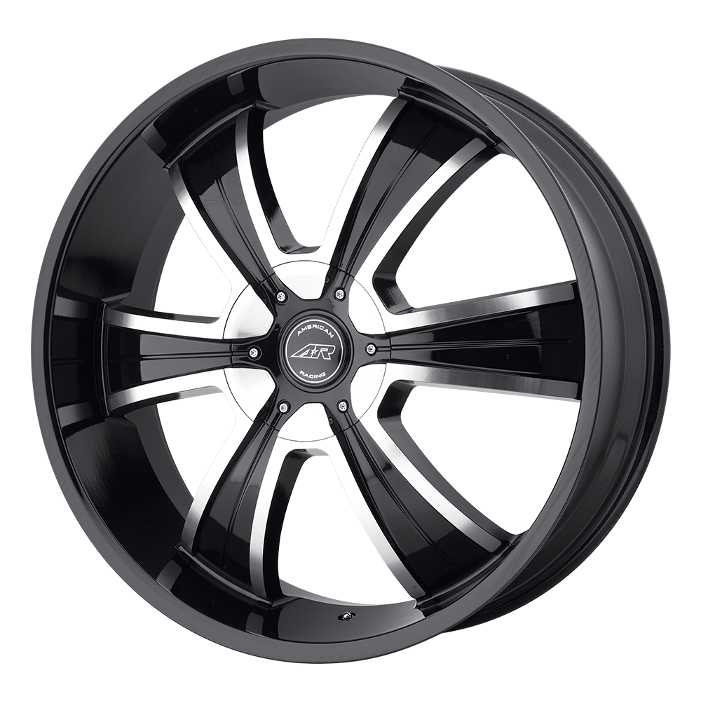 18x8 American Racing AR894 Gloss Black Machined Wheel 5x/115/5x120 (15mm)