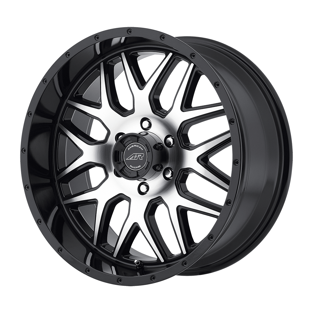 20x9 American Racing AR910 Gloss Black Machined Wheel 6x5.5 (18mm)