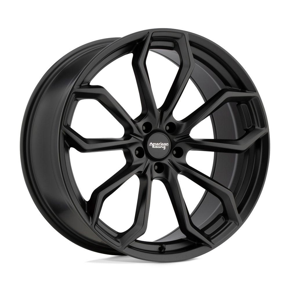 20x10.5 American Racing AR932 SPLITTER Satin Black Wheel 5x120 (40mm)