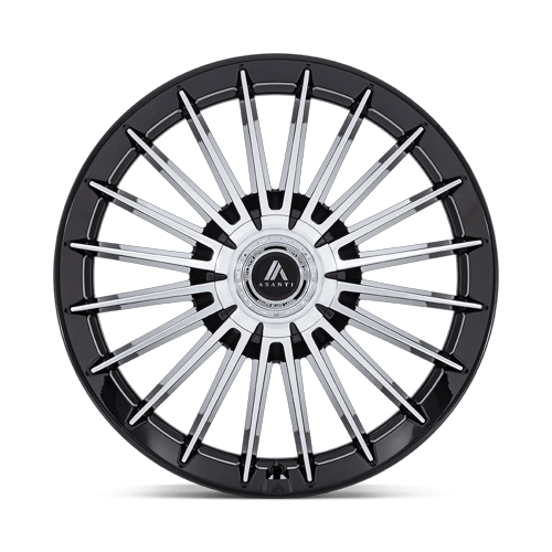 22x10.5 Asanti Black AB048 Viceroy Gloss Black Machined Face Wheel Blank (15mm)