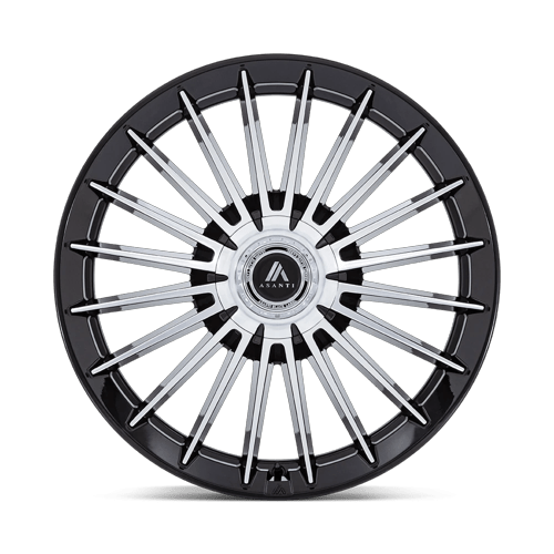 24x10 Asanti Black AB048 Viceroy Gloss Black W/ Machined Face Wheel Blank (20mm)