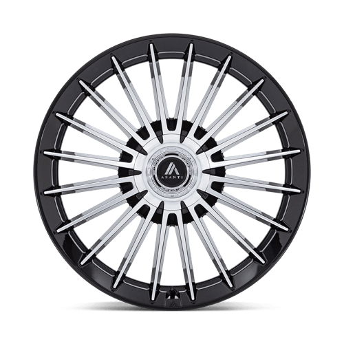 20x10.5 Asanti Black AB048 Viceroy Gloss Black Machined Face Wheel Blank (15mm)