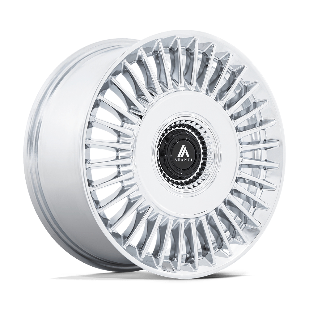 22x10.5 Asanti Black ABL-40 Tiara Chrome Wheel Blank (18mm)