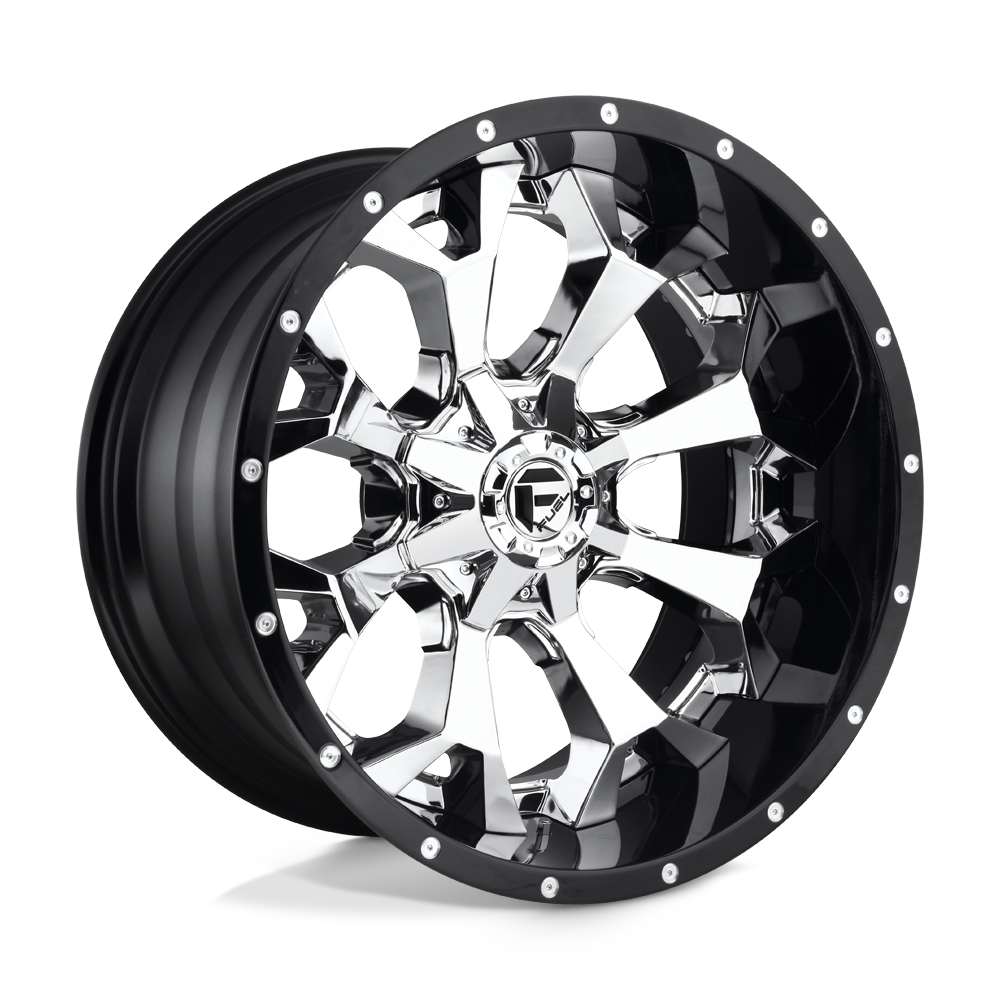 20x10 Fuel D246 Assault Chrome W/Black Lip Wheel Wheel 6x5.5/6x135 (-18mm)
