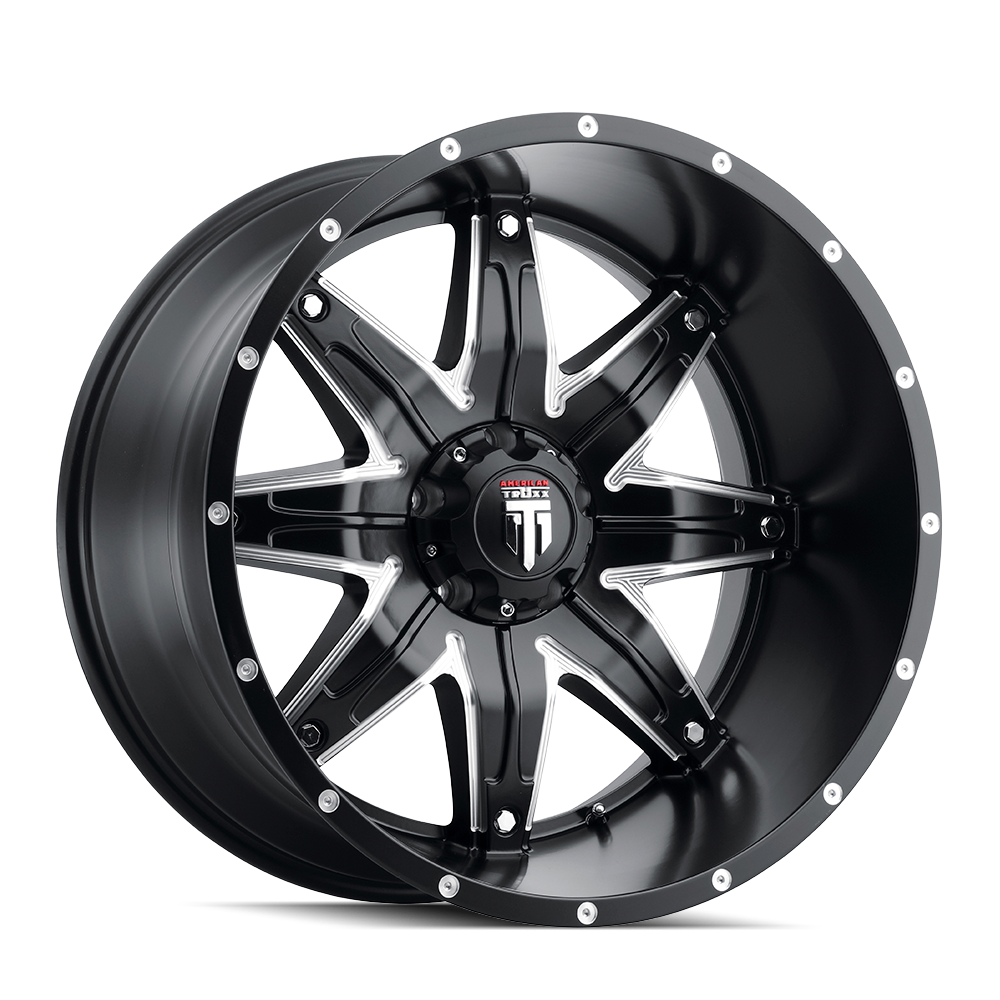 20x10 American Truxx Lonestar Black/Milled Wheel 8x170 (-24mm)