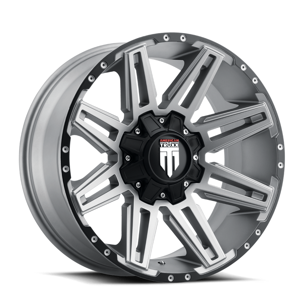 20x9 American Truxx BOOM Matte Gunmetal Wheel 8x180 (-12mm)