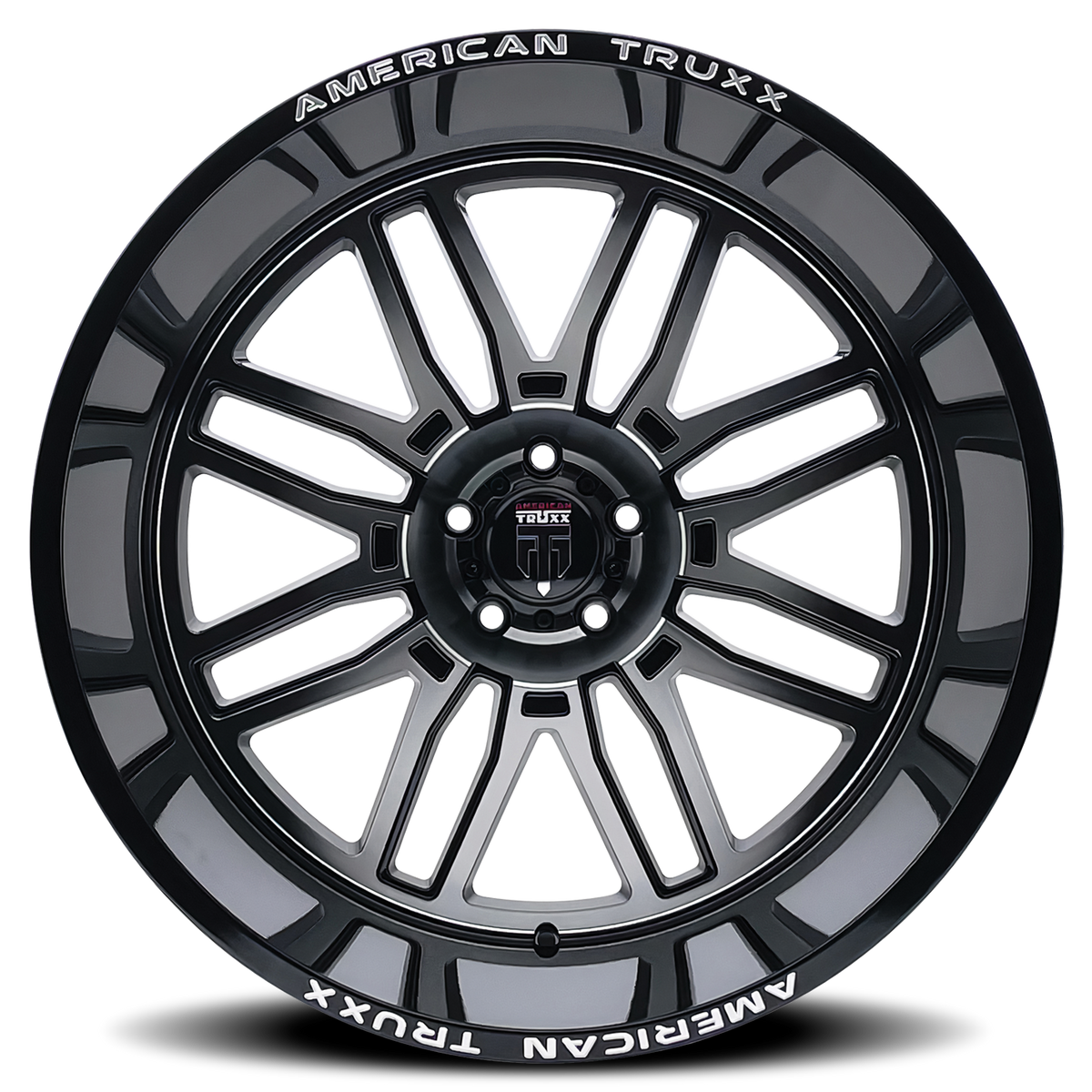 24x14 American Truxx AT1915 Restless Black/Machined Wheel 6x135 (-76mm)