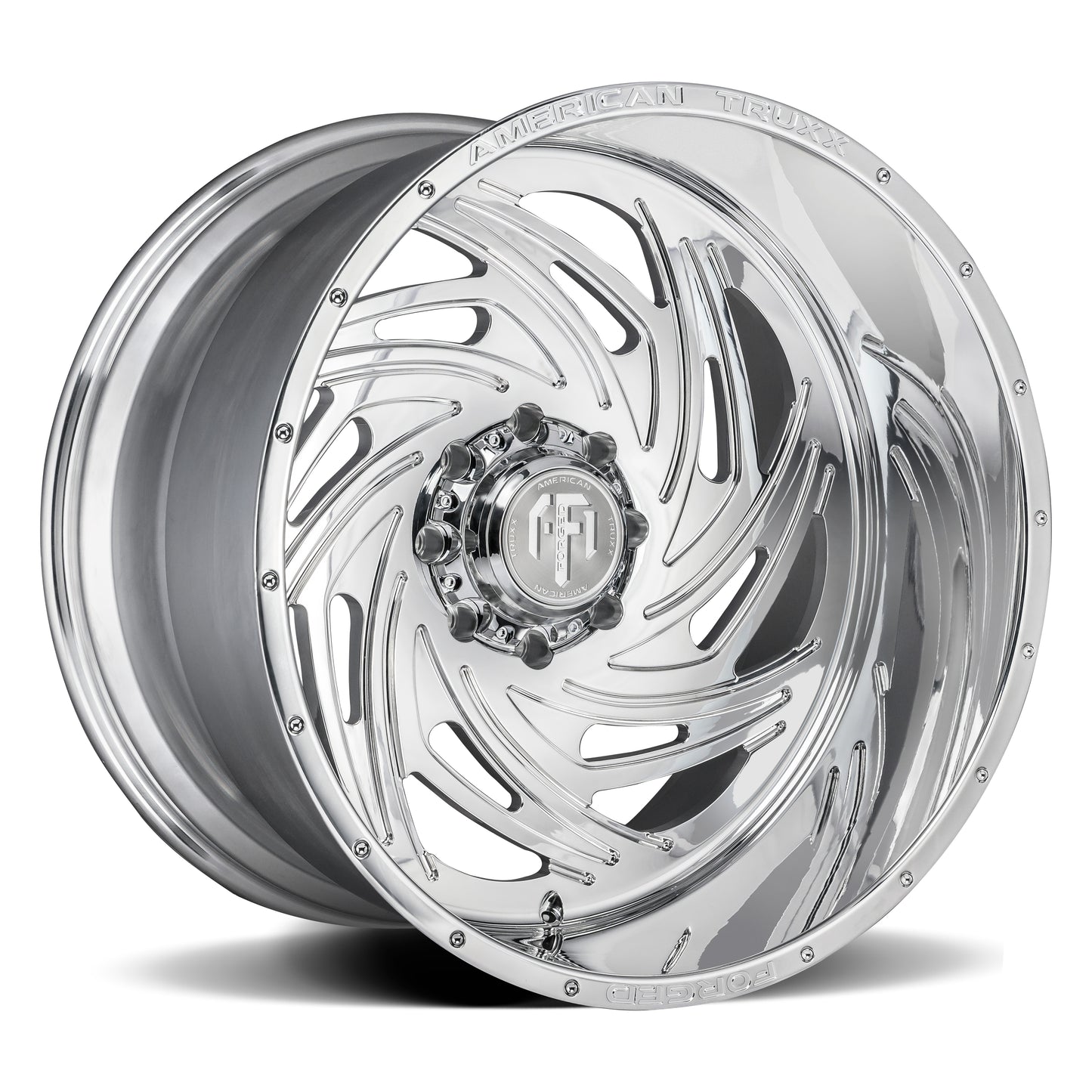22x12 American Truxx Forged Twisted Polished Wheel 8x180 (-44mm)