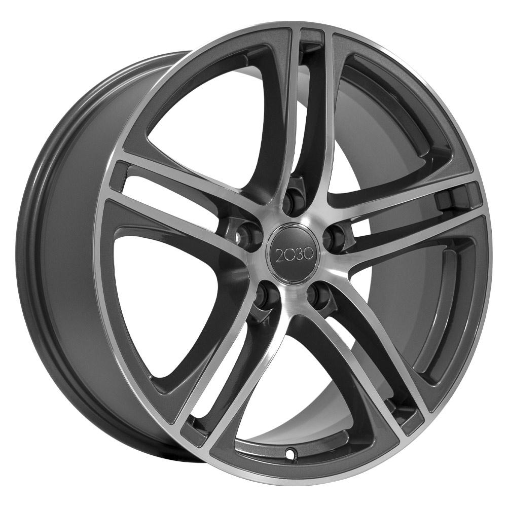 18x8 OE Wheels AU07 Gunmetal Machined Wheel 5x112 (35mm)