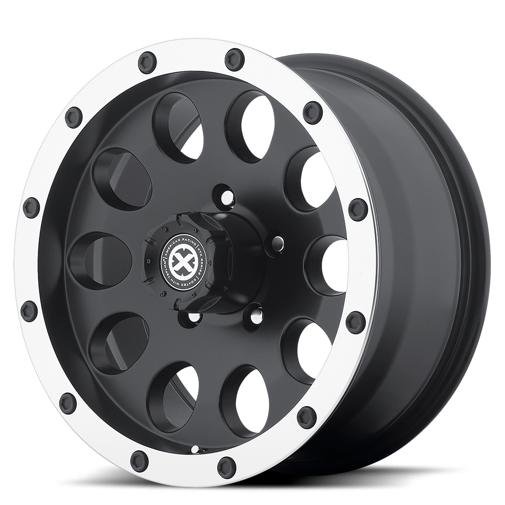 18x9 ATX Series AX186 SLOT Satin Black W/ Machined Face Wheel 5x5 (-24mm)