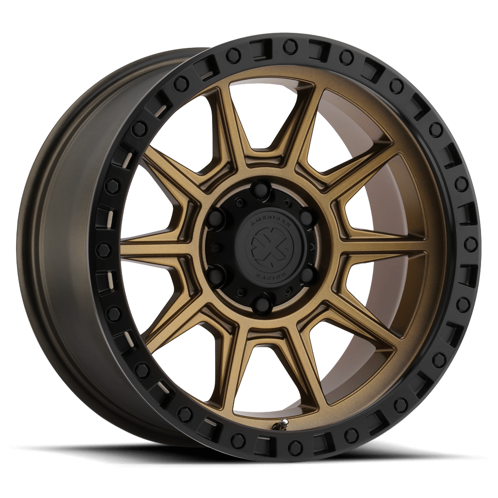 17x9 ATx Series Ax202 Matte Bronze With Black Lip Wheel 5x4.5 (-12mm)