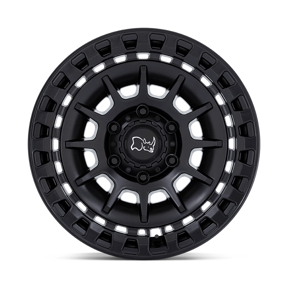 17x8.5 Black Rhino Barrage Matte Black Wheel 5x5 (-10mm)