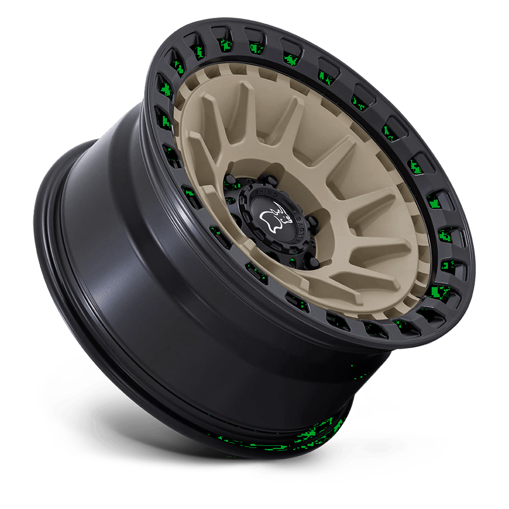 17x8.5 Black Rhino Barrage Desert Sand On Matte Black Wheel 5x5 (-10mm)