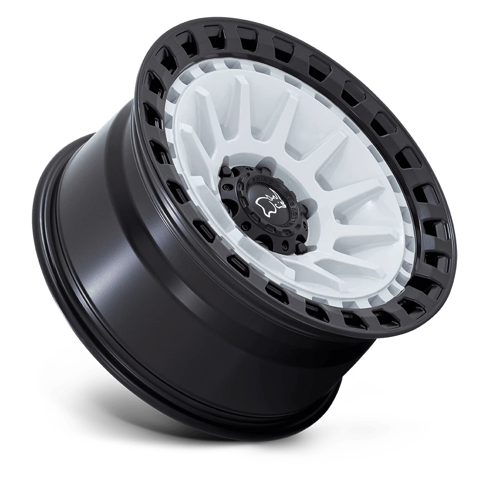 18x9 Black Rhino Barrage Gloss White On Matte Black Wheel 5x5 (0mm)