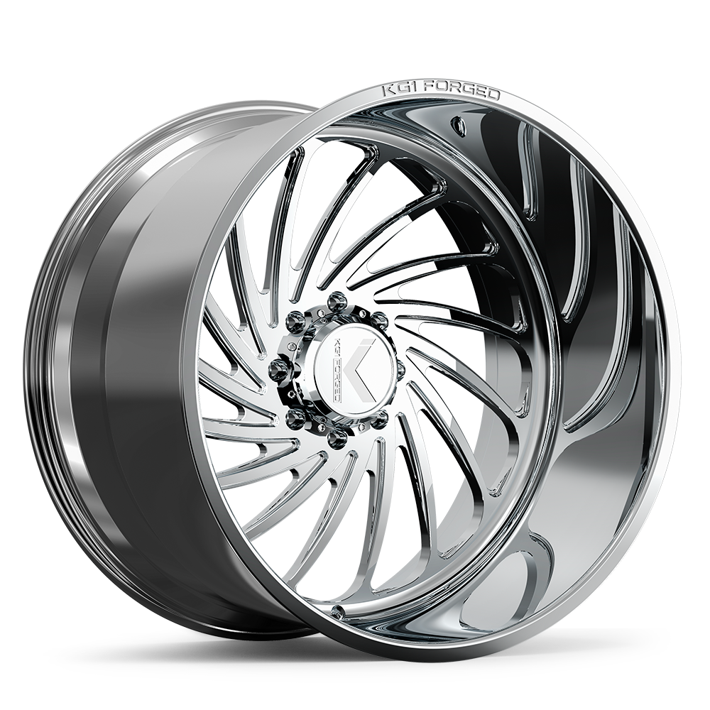 26x16 KG1 KF023 Bender Polished LEFT DIRECTIONAL FORGED Wheel 8x180 (-101mm)