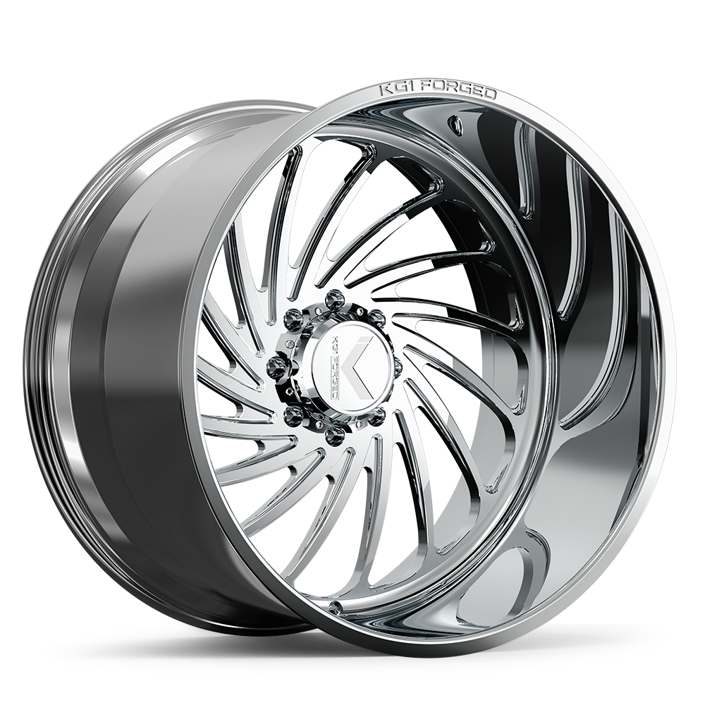 26x14 KG1 KF023 Bender Polished LEFT DIRECTIONAL FORGED Wheel 8x180 (-76mm)
