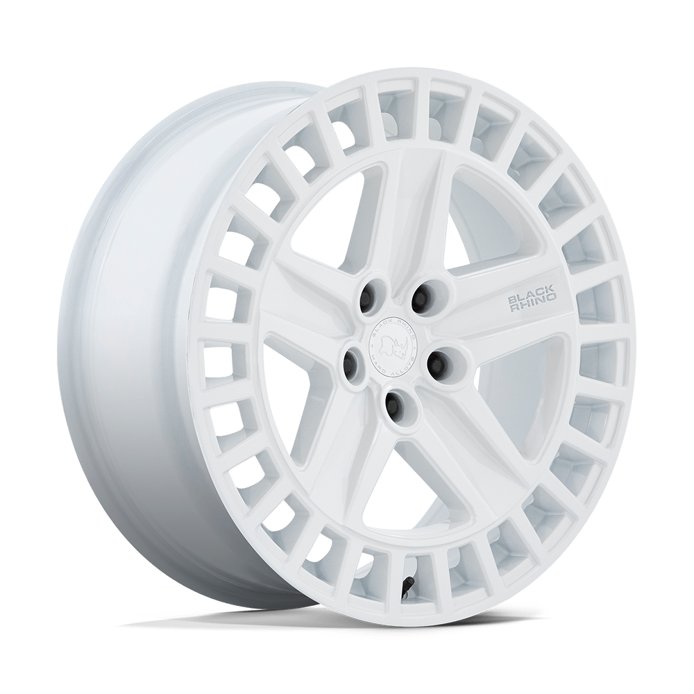 20x8.5 Black Rhino Alston Gloss White Wheel 5x120 (25mm)