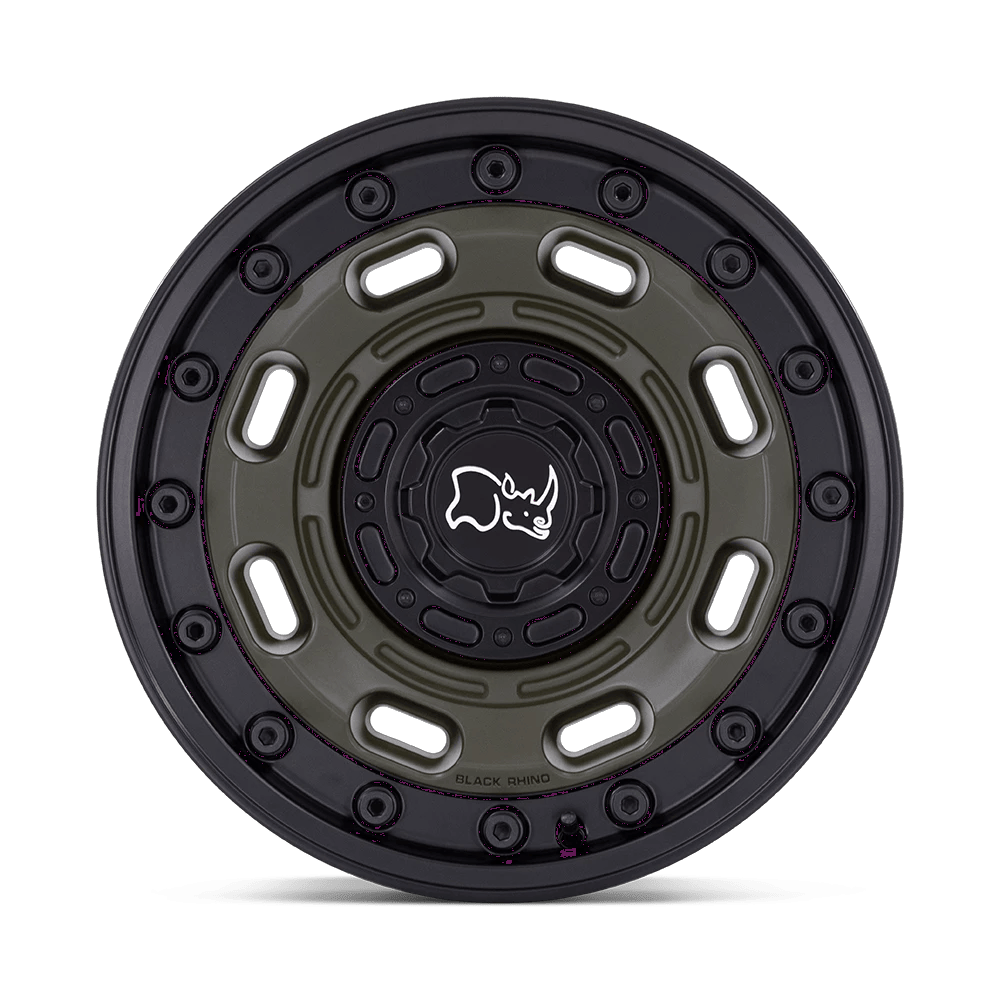 17x8.5 Black Rhino Atlas Olive Drab Green W/ Black Lip Wheel 6x135/6x5.5 (-10mm)