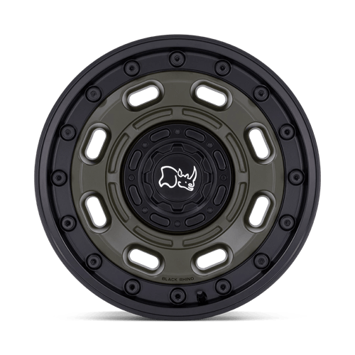 16x8 Black Rhino Atlas Olive Drab Green With Black Lip Wheel Blank (-10mm)