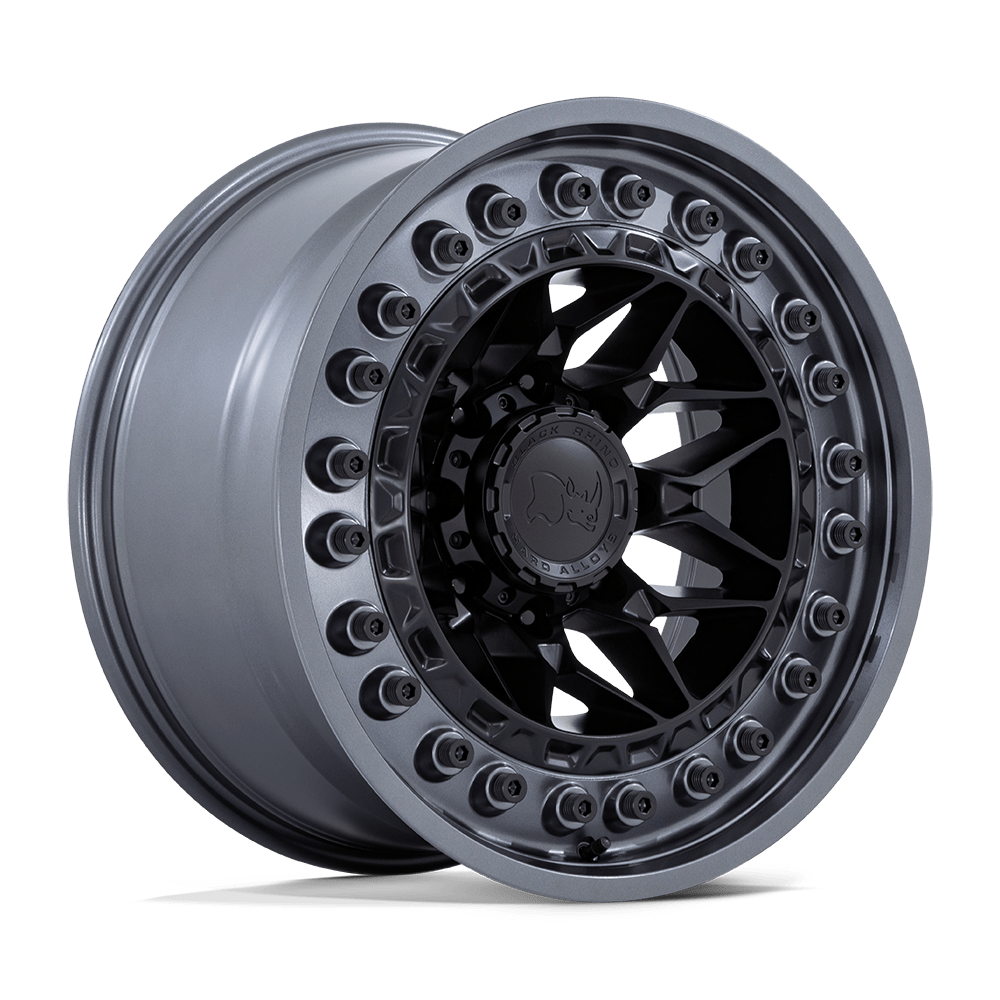17x9 Black Rhino Alpha Matte Black With Gunmetal Lip Wheel 5x5 (0mm)